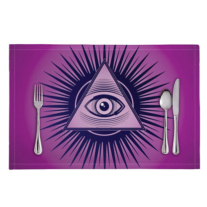Purple Eye of Providence Print Placemat