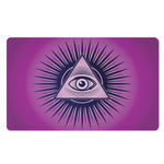 Purple Eye of Providence Print Polyester Doormat