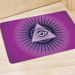Purple Eye of Providence Print Polyester Doormat