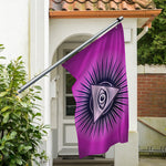 Purple Eye of Providence Print Polyester Flag