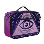 Purple Eye of Providence Print Portable Lunch Bag