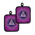 Purple Eye of Providence Print Pot Holders