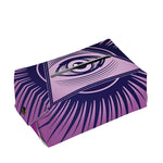 Purple Eye of Providence Print Rectangle Tissue Box Cover