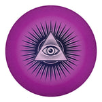 Purple Eye of Providence Print Round Blanket