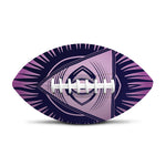 Purple Eye of Providence Print Rugby Ball