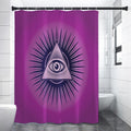 Purple Eye of Providence Print Shower Curtain
