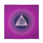 Purple Eye of Providence Print Silk Bandana