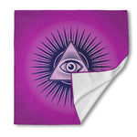Purple Eye of Providence Print Silk Bandana
