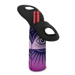 Purple Eye of Providence Print Single Neoprene Wine Tote
