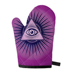 Purple Eye of Providence Print Single Oven Mitt