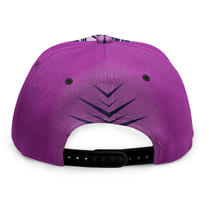 Purple Eye of Providence Print Snapback Cap