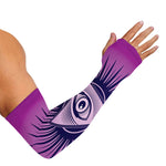 Purple Eye of Providence Print Sun Protection Arm Sleeves