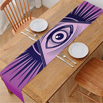 Purple Eye of Providence Print Table Runner