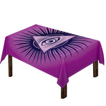 Purple Eye of Providence Print Tablecloth