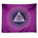 Purple Eye of Providence Print Tapestry
