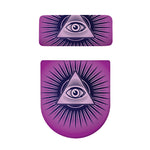 Purple Eye of Providence Print Toilet Lid And Tank Cover Set