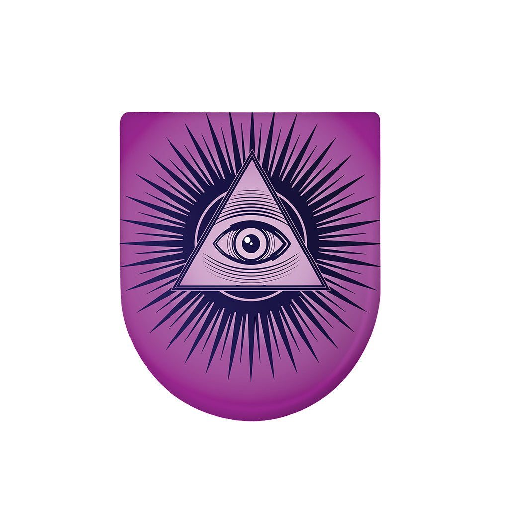 Purple Eye of Providence Print Toilet Lid Cover