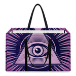 Purple Eye of Providence Print Utility Tote Bag