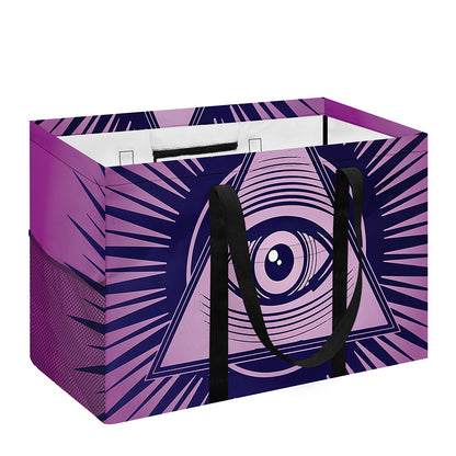 Purple Eye of Providence Print Utility Tote Bag