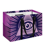 Purple Eye of Providence Print Utility Tote Bag