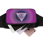Purple Eye of Providence Print Waist Bag