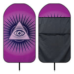 Purple Eye of Providence Print Waterproof Car Seat Cover