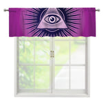 Purple Eye of Providence Print Window Valance