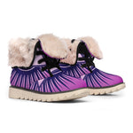 Purple Eye of Providence Print Winter Boots