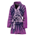 Purple Eye of Providence Print Women's Bathrobe