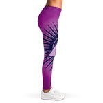 Purple Eye of Providence Print Women's Leggings