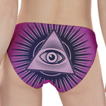 Purple Eye of Providence Print Women's Panties