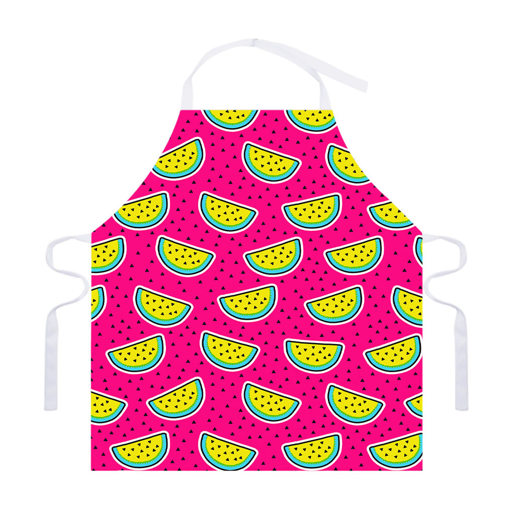Purple Fancy Watermelon Pattern Print Adjustable Apron