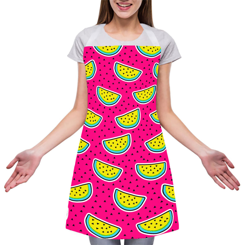 Purple Fancy Watermelon Pattern Print Adjustable Apron