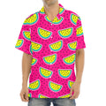 Purple Fancy Watermelon Pattern Print Aloha Shirt