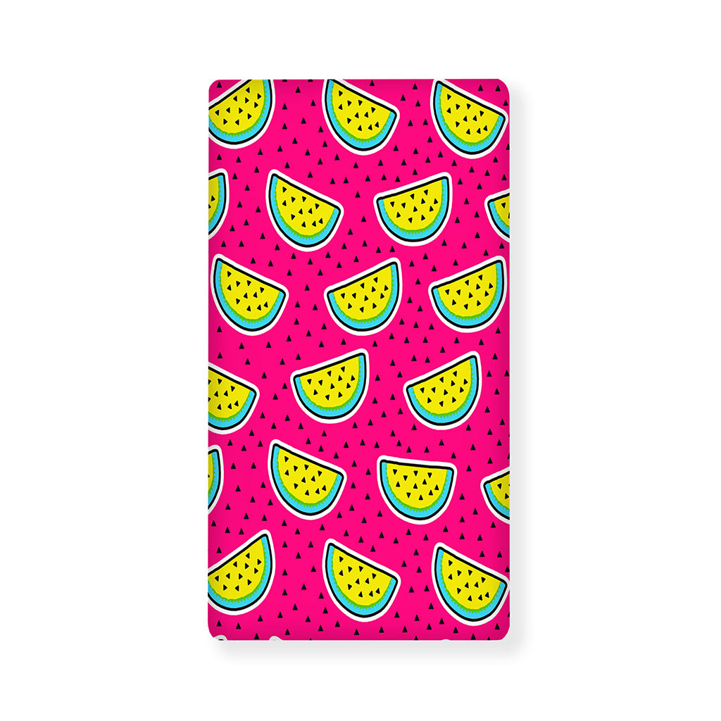 Purple Fancy Watermelon Pattern Print Baby Crib Sheet