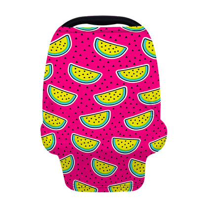 Purple Fancy Watermelon Pattern Print Baby Seat Cover