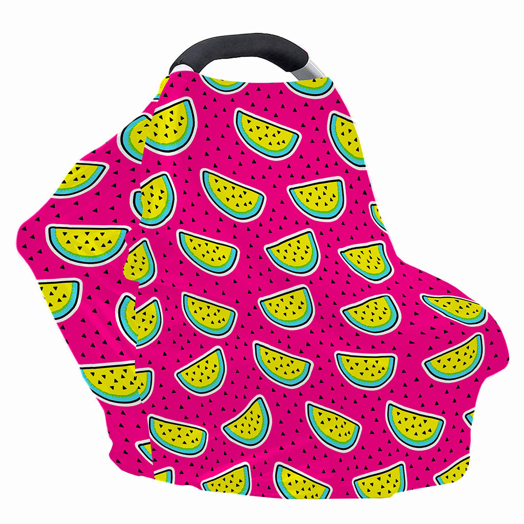Purple Fancy Watermelon Pattern Print Baby Seat Cover