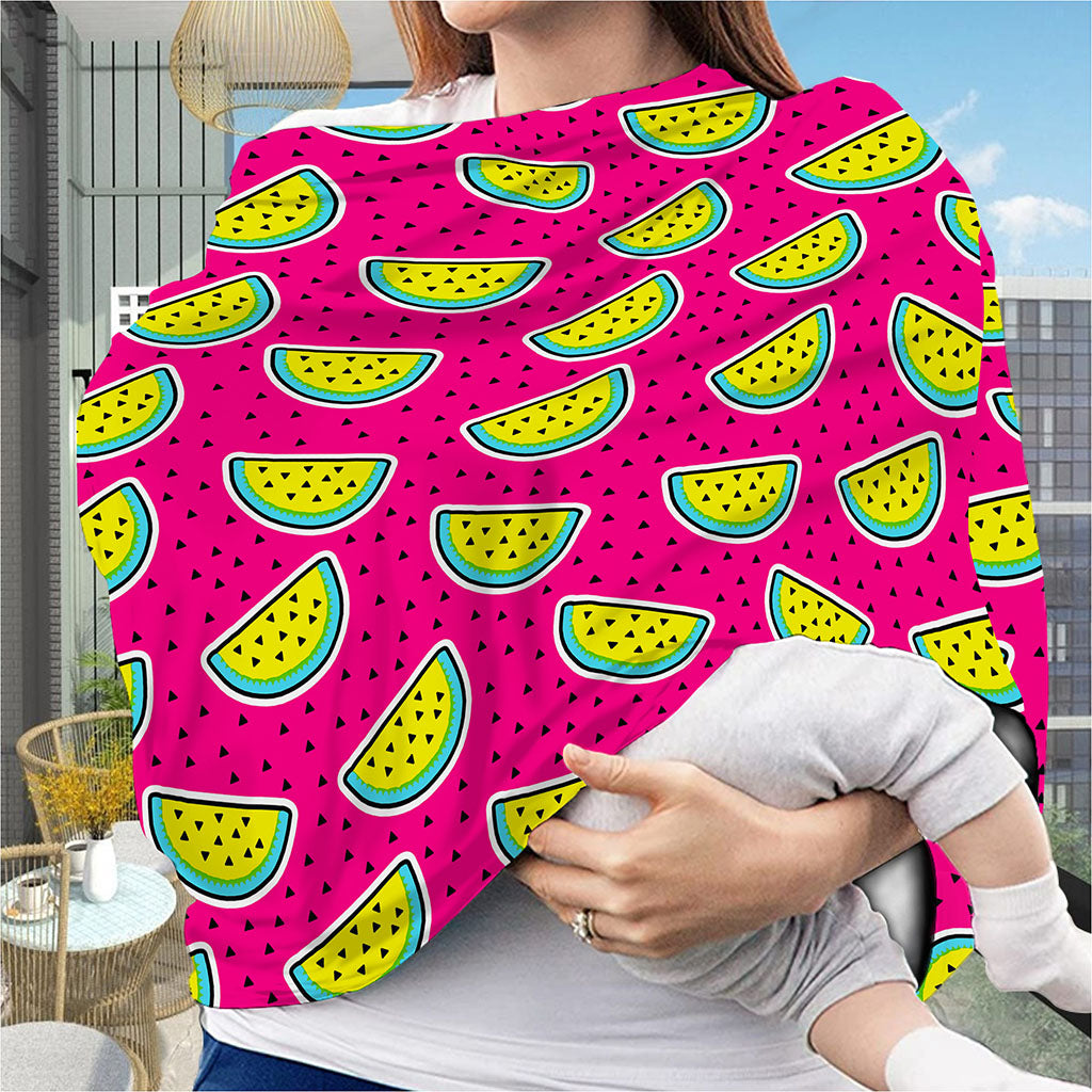 Purple Fancy Watermelon Pattern Print Baby Seat Cover