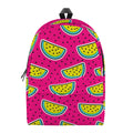 Purple Fancy Watermelon Pattern Print School Backpack