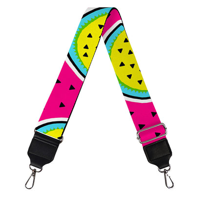 Purple Fancy Watermelon Pattern Print Bag Strap