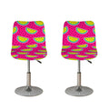 Purple Fancy Watermelon Pattern Print Bar Stool Covers