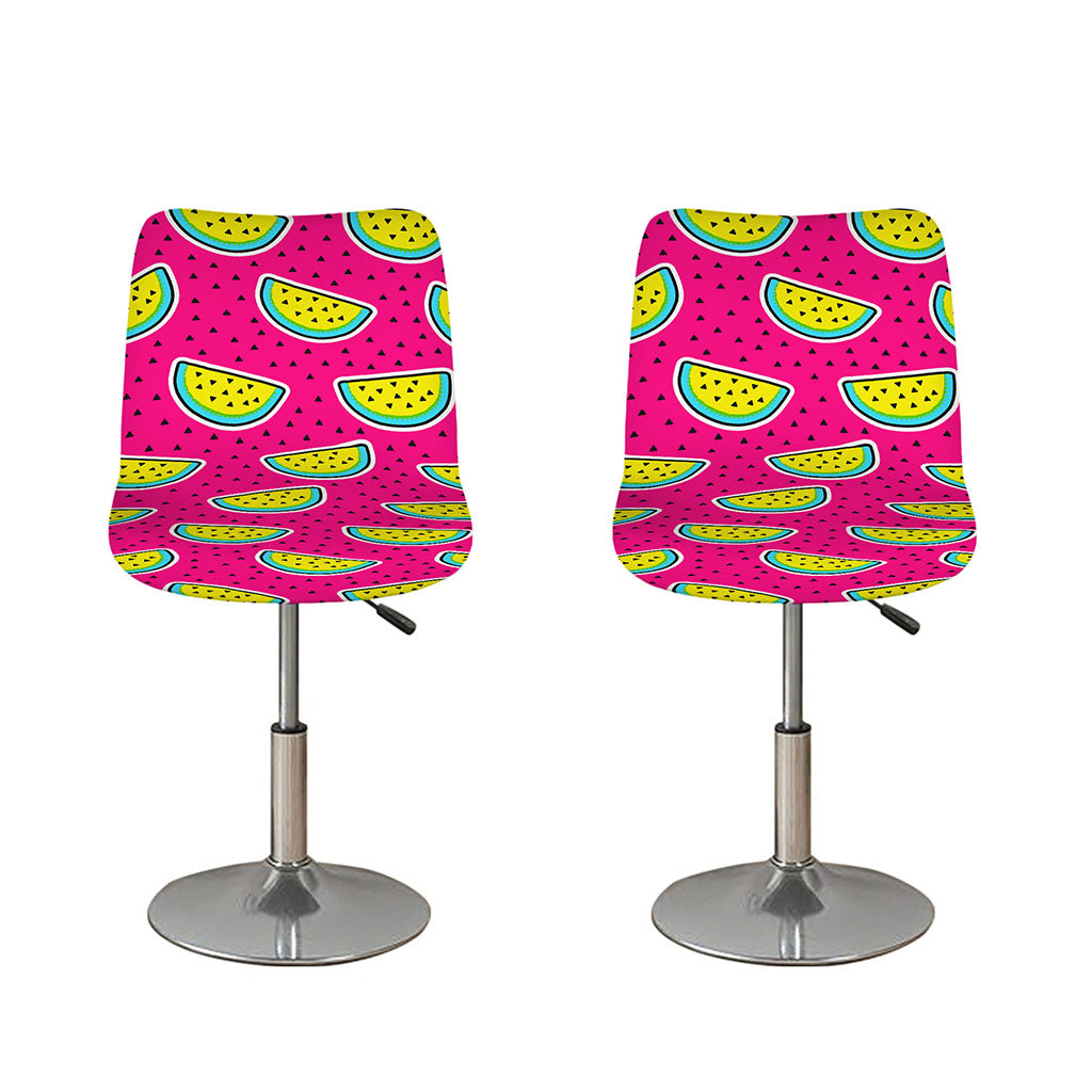 Purple Fancy Watermelon Pattern Print Bar Stool Covers
