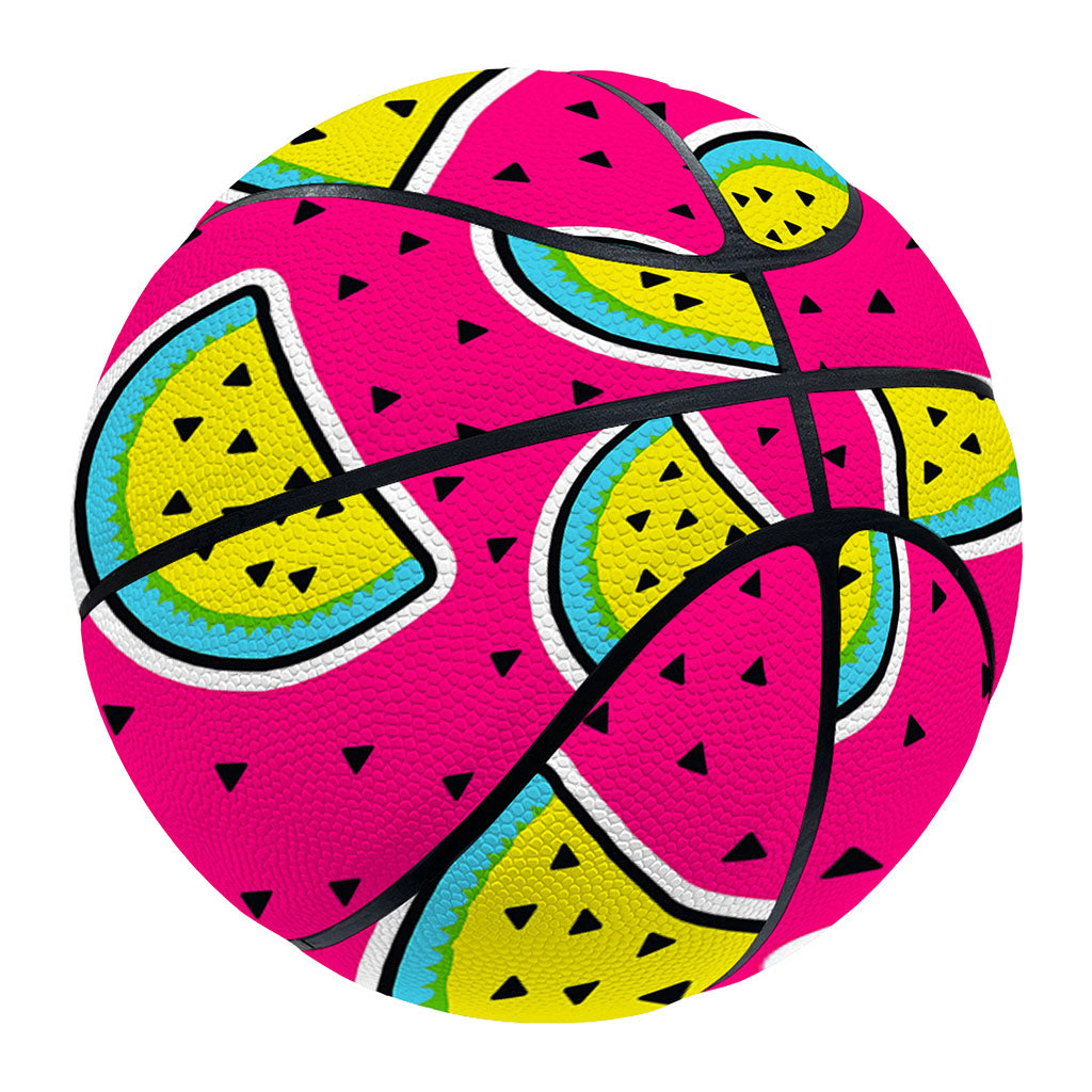 Purple Fancy Watermelon Pattern Print Basketball