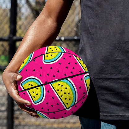 Purple Fancy Watermelon Pattern Print Basketball