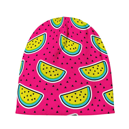 Purple Fancy Watermelon Pattern Print Beanie