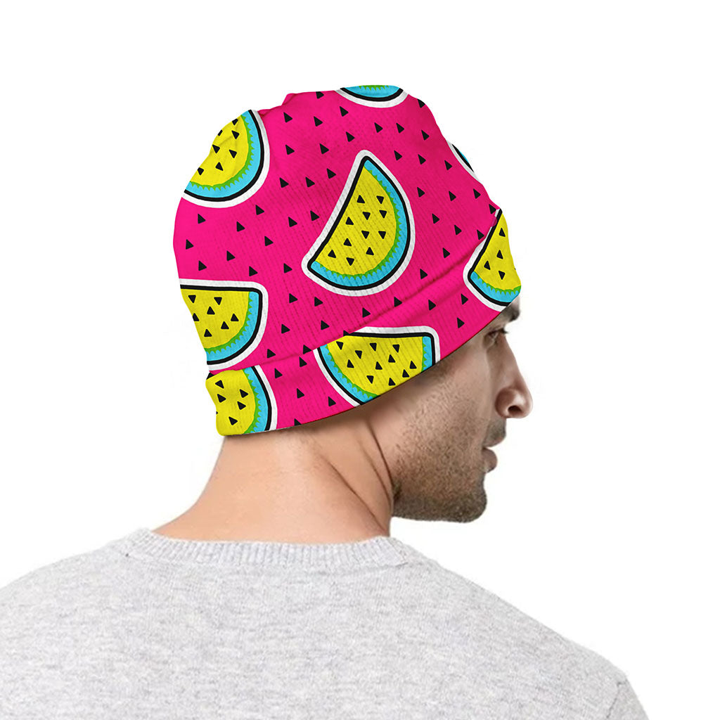 Purple Fancy Watermelon Pattern Print Beanie