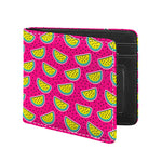 Purple Fancy Watermelon Pattern Print Bifold Wallet