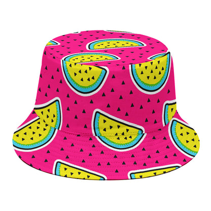 Purple Fancy Watermelon Pattern Print Bucket Hat