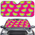 Purple Fancy Watermelon Pattern Print Car Windshield Sun Shade