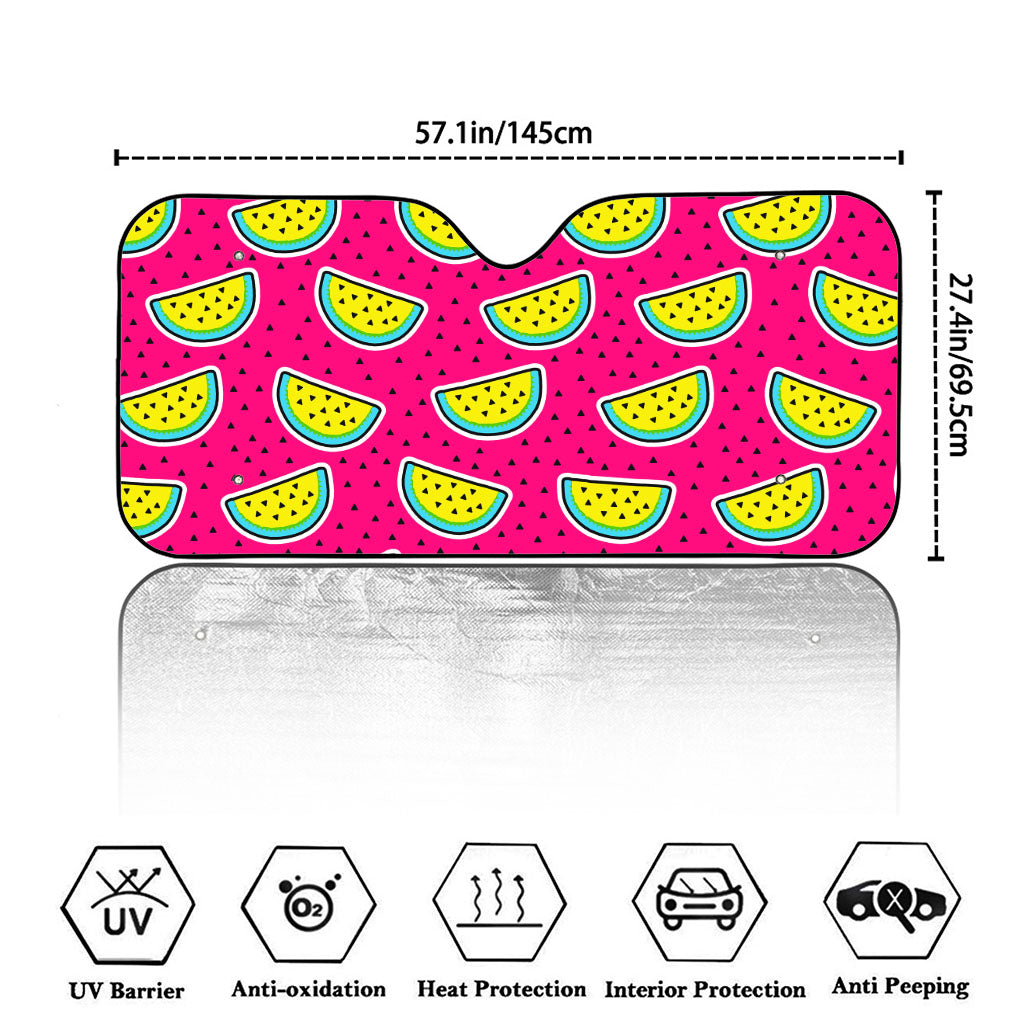 Purple Fancy Watermelon Pattern Print Car Windshield Sun Shade